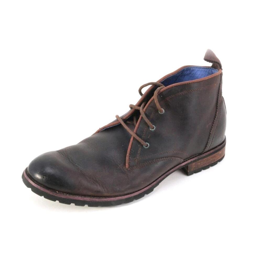Mark Nason Harrow Boots Lace Up Chukka Leather Brown mens winter Sz  12